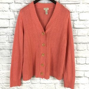Classic Elements Chunky Knit Button Cardigan Sz XL